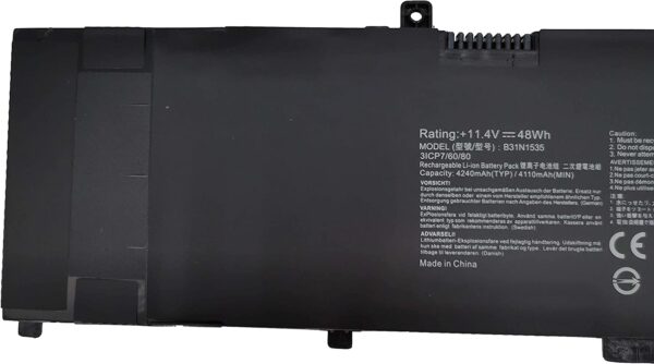 Batería de alta calidad B31N1535 / UX410 - Imagen 2