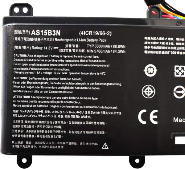 Batería de alta calidad AS15B3N / G9-SERIES - Imagen 2