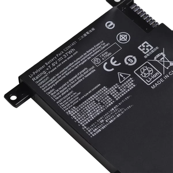 Btaería de alta calidad C21N1401 / X455 - Imagen 4