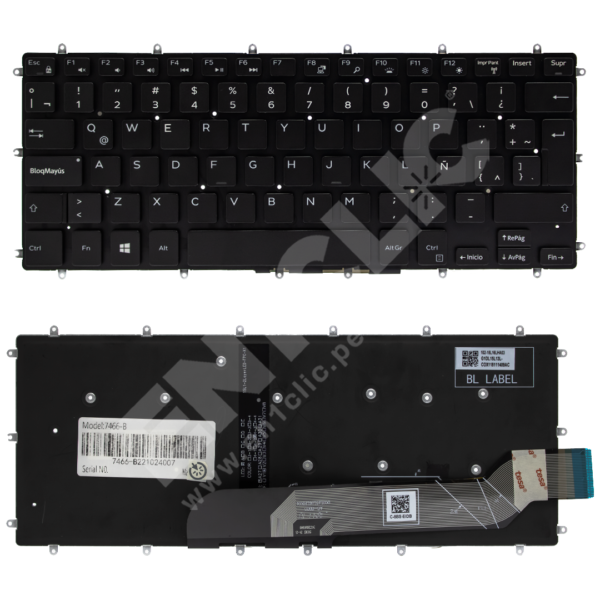 Teclado para Dell 13-5368 (Retroiluminado)