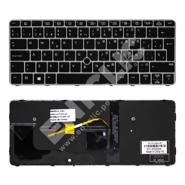 Telcado para HP EliteBook 820 G3 (Retroiluminado)
