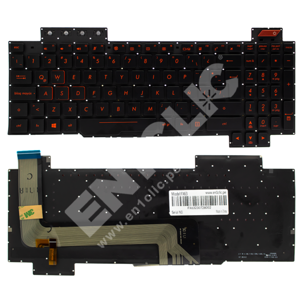 Teclado para Asus ROG FX63 (Retroiluminado)