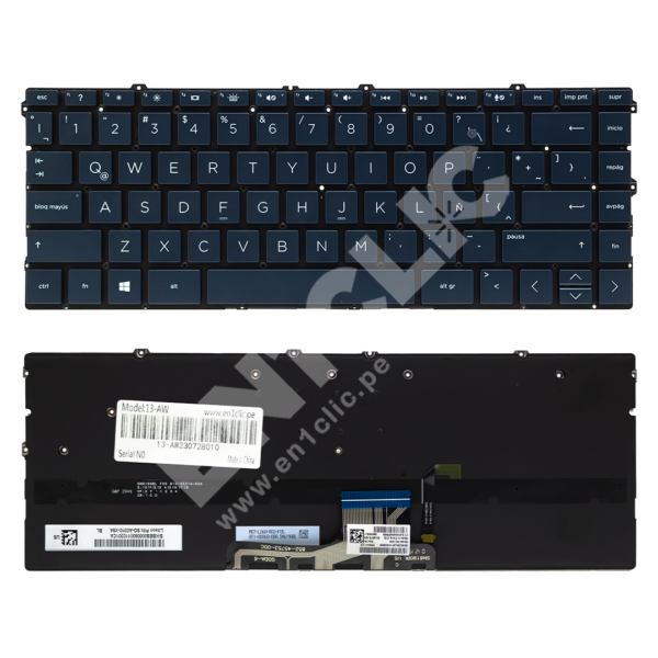 Teclado para HP Spectre X360 13-AW (Retroiluminado)