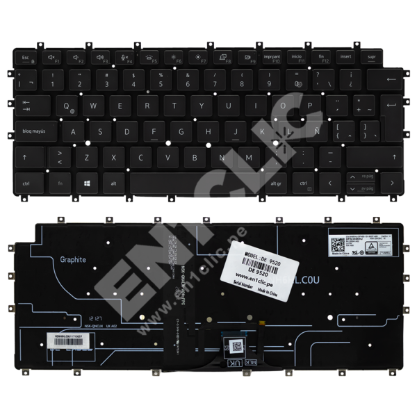 Teclado para Dell Latitude 15 9520 (Retroiluminado)