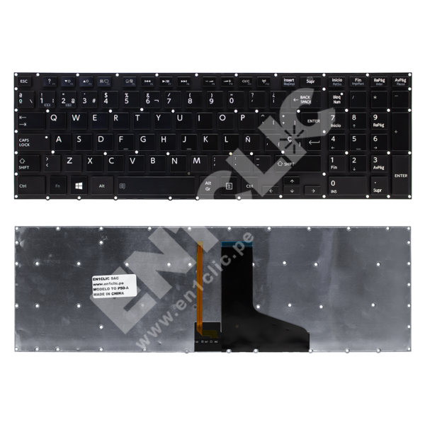 Teclado para Toshiba Satellite P50-A (Retroiluminado)