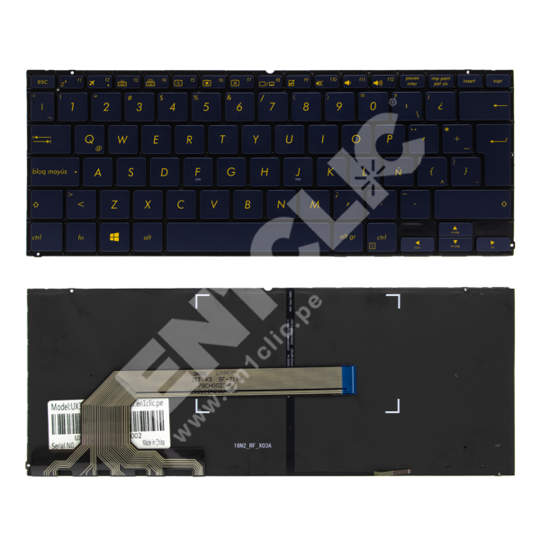 Teclado para Asus ZenBook Flip S UX370UA (Retroiluminado)